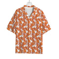Cute Corgi Pattern Print Rayon Hawaiian Shirt
