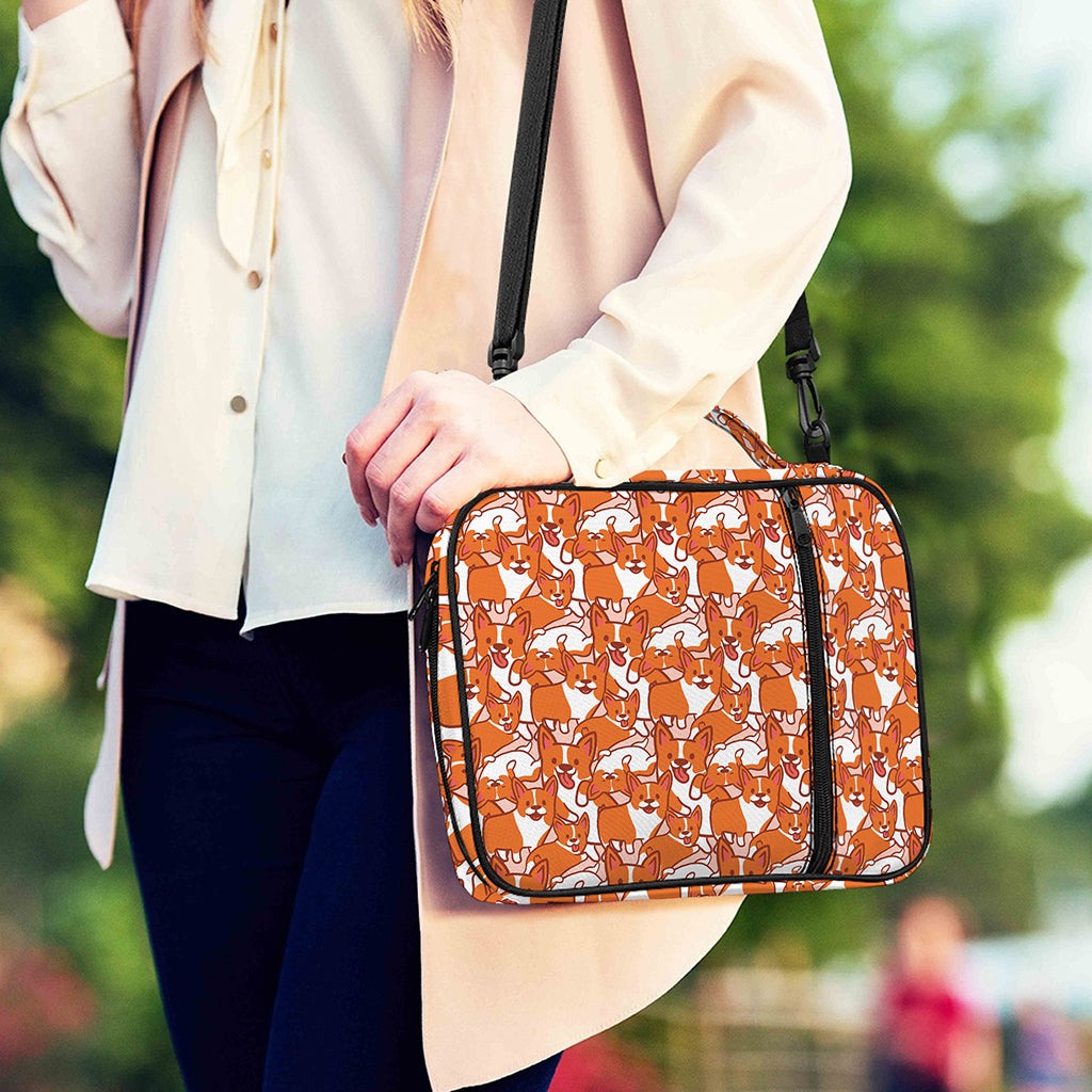Cute Corgi Pattern Print Shoulder Strap Bible Bag