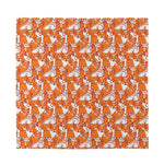 Cute Corgi Pattern Print Silk Bandana