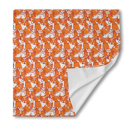 Cute Corgi Pattern Print Silk Bandana