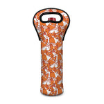 Cute Corgi Pattern Print Single Neoprene Wine Tote