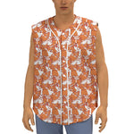 Cute Corgi Pattern Print Sleeveless Baseball Jersey