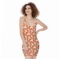 Cute Corgi Pattern Print Sleeveless Bodycon Dress