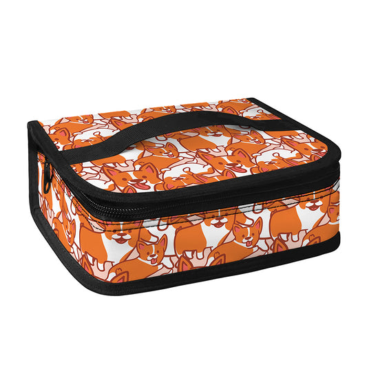 Cute Corgi Pattern Print Small Lunch Bag