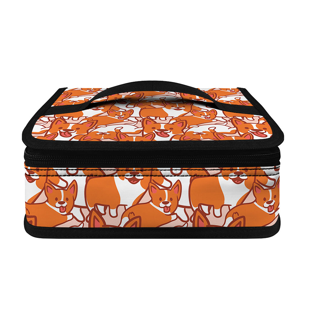 Cute Corgi Pattern Print Small Lunch Bag