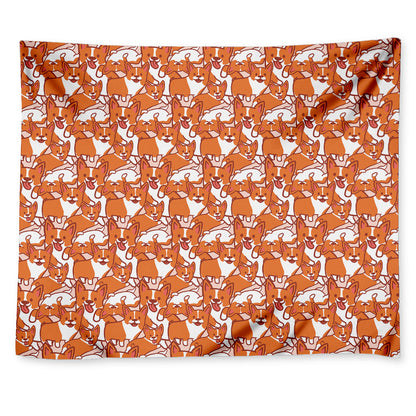 Cute Corgi Pattern Print Tapestry