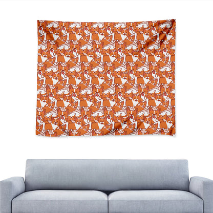 Cute Corgi Pattern Print Tapestry