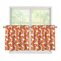 Cute Corgi Pattern Print Tier Curtains