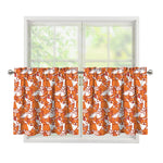 Cute Corgi Pattern Print Tier Curtains