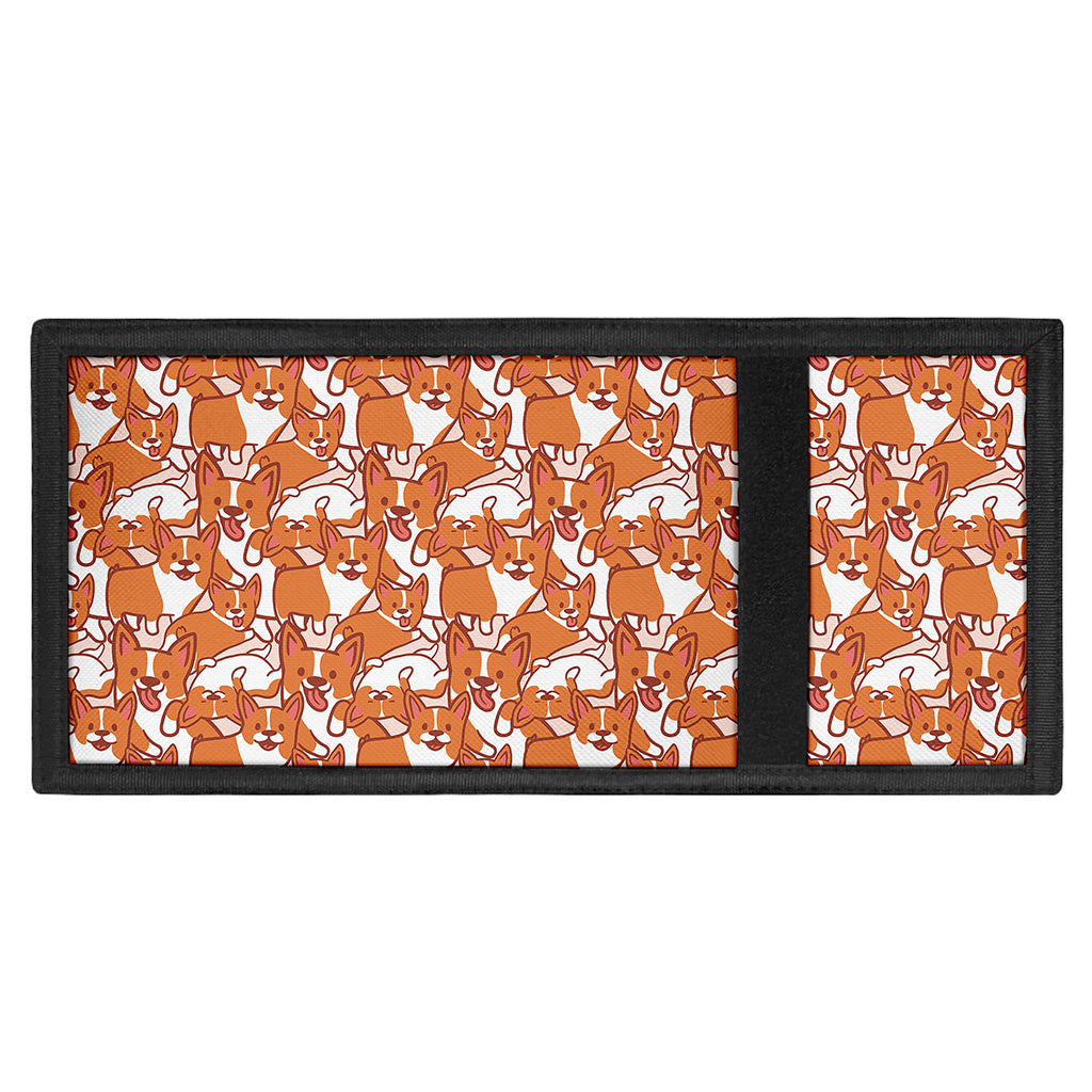 Cute Corgi Pattern Print Trifold Wallet