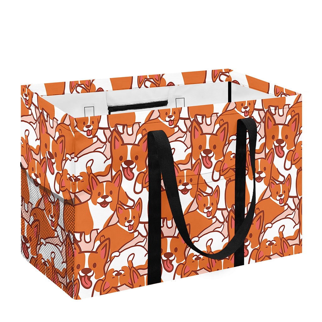 Cute Corgi Pattern Print Utility Tote Bag
