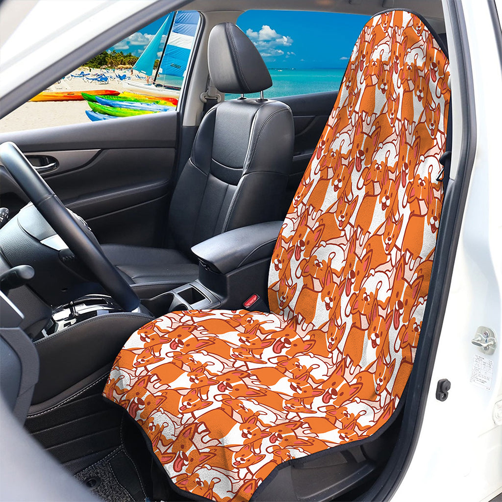 Cute Corgi Pattern Print Waterproof Car Seat Cover