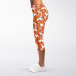 Cute Corgi Pattern Print Women's Capri Leggings