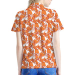 Cute Corgi Pattern Print Women's Polo Shirt