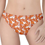 Cute Corgi Pattern Print Women's Thong