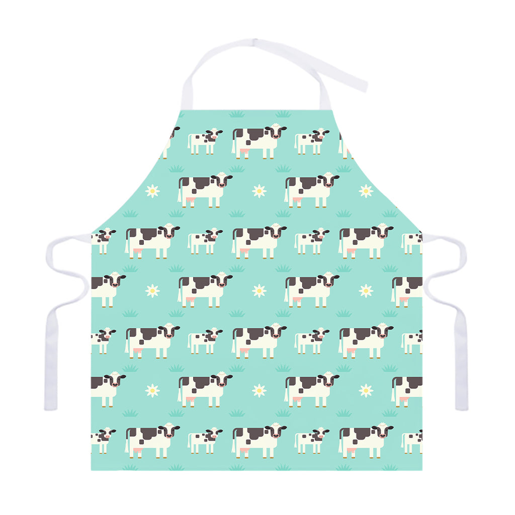 Cute Cow And Baby Cow Pattern Print Adjustable Apron