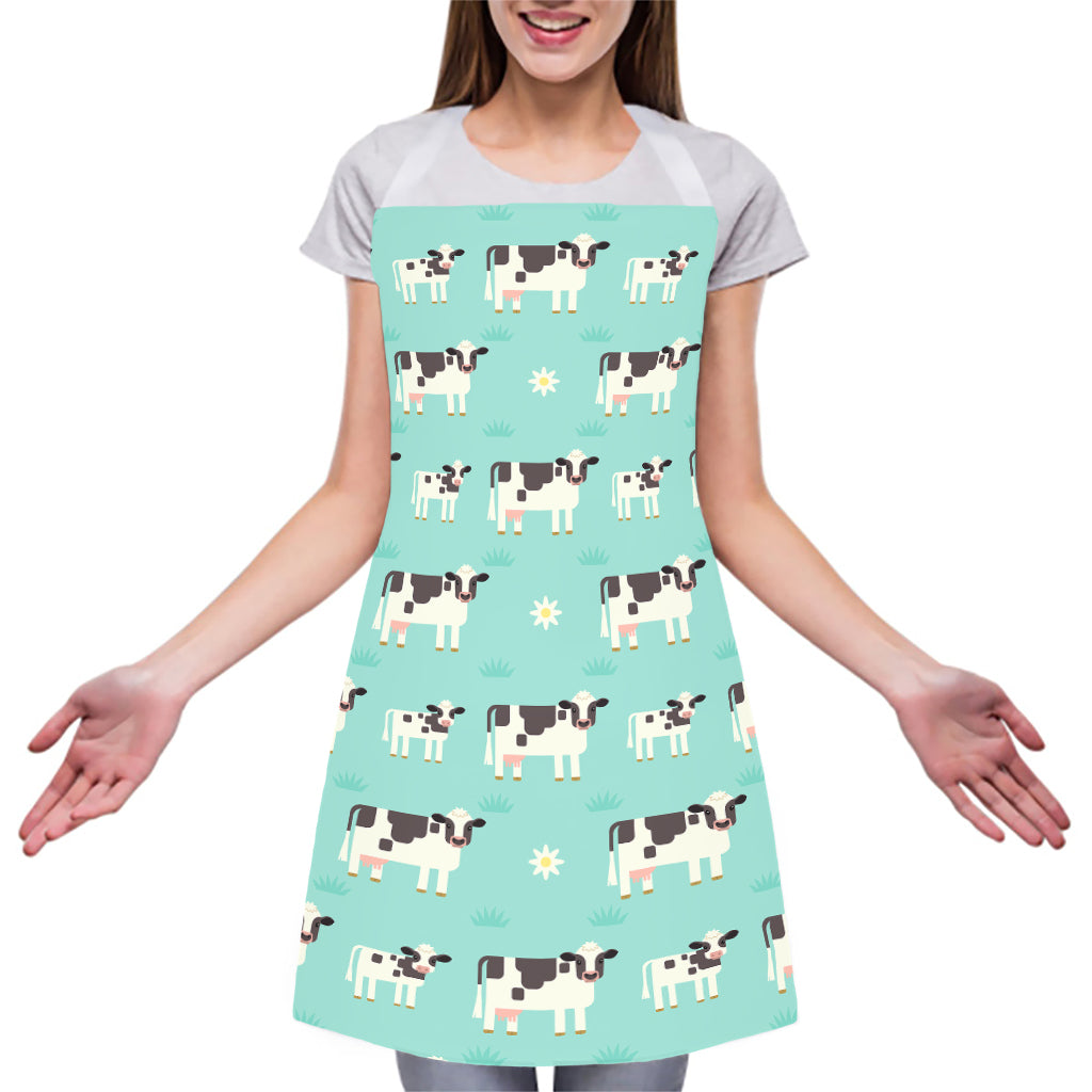 Cute Cow And Baby Cow Pattern Print Adjustable Apron