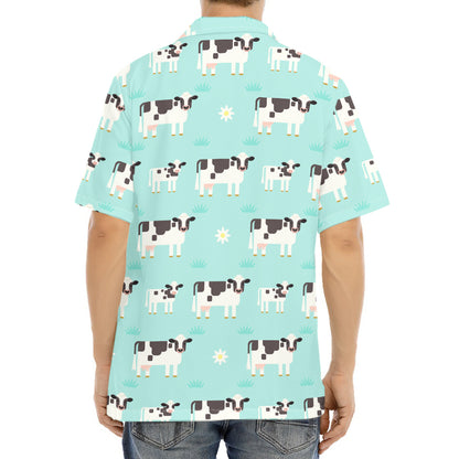 Cute Cow And Baby Cow Pattern Print Aloha Shirt