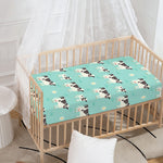 Cute Cow And Baby Cow Pattern Print Baby Crib Sheet