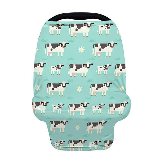 Cute Cow And Baby Cow Pattern Print Baby Seat Cover