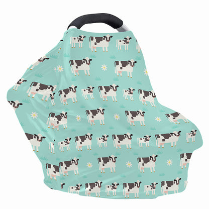 Cute Cow And Baby Cow Pattern Print Baby Seat Cover