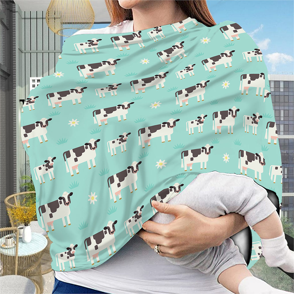 Cute Cow And Baby Cow Pattern Print Baby Seat Cover