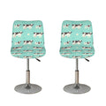 Cute Cow And Baby Cow Pattern Print Bar Stool Covers