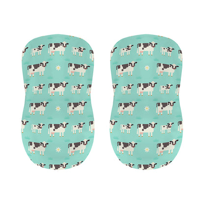 Cute Cow And Baby Cow Pattern Print Bar Stool Covers