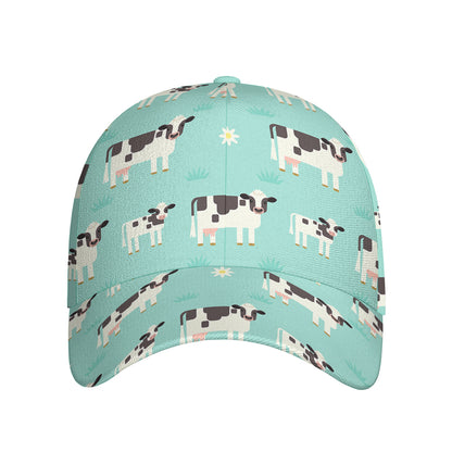 Cute Cow And Baby Cow Pattern Print Baseball Cap