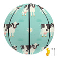 Cute Cow And Baby Cow Pattern Print Basketball