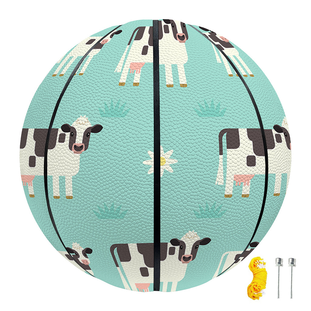 Cute Cow And Baby Cow Pattern Print Basketball