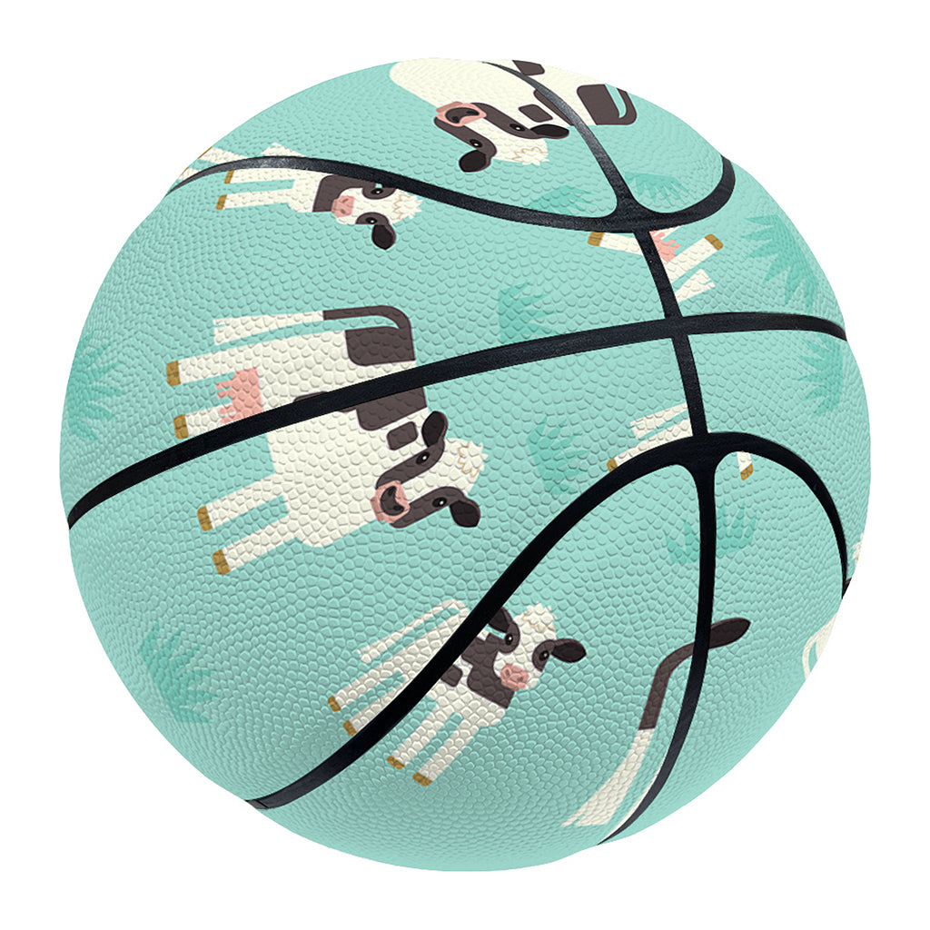 Cute Cow And Baby Cow Pattern Print Basketball