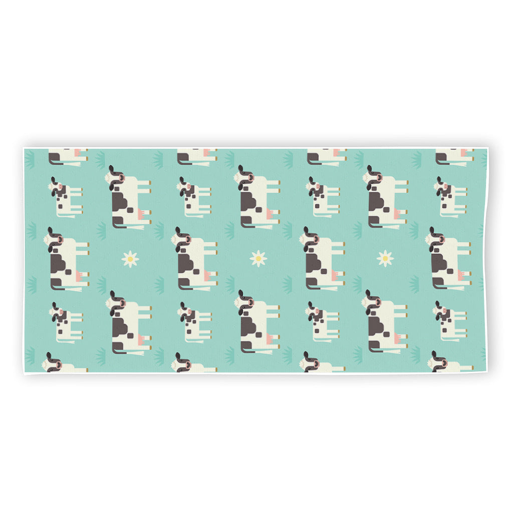 Cute Cow And Baby Cow Pattern Print Beach Towel