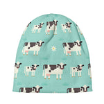 Cute Cow And Baby Cow Pattern Print Beanie