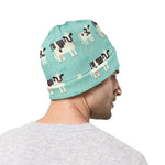 Cute Cow And Baby Cow Pattern Print Beanie