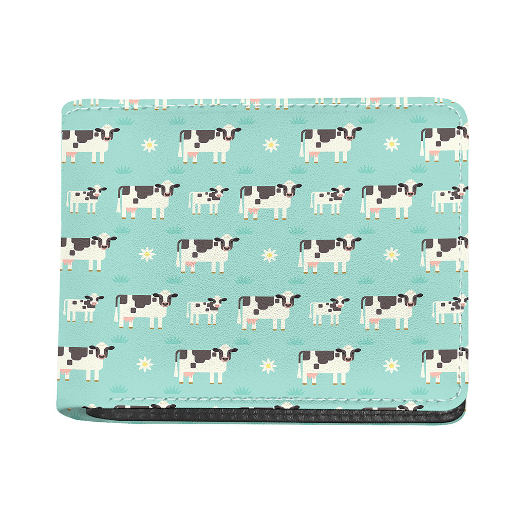 Cute Cow And Baby Cow Pattern Print Bifold Wallet