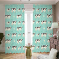 Cute Cow And Baby Cow Pattern Print Dimout Pencil Pleat Curtains