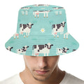 Cute Cow And Baby Cow Pattern Print Bucket Hat
