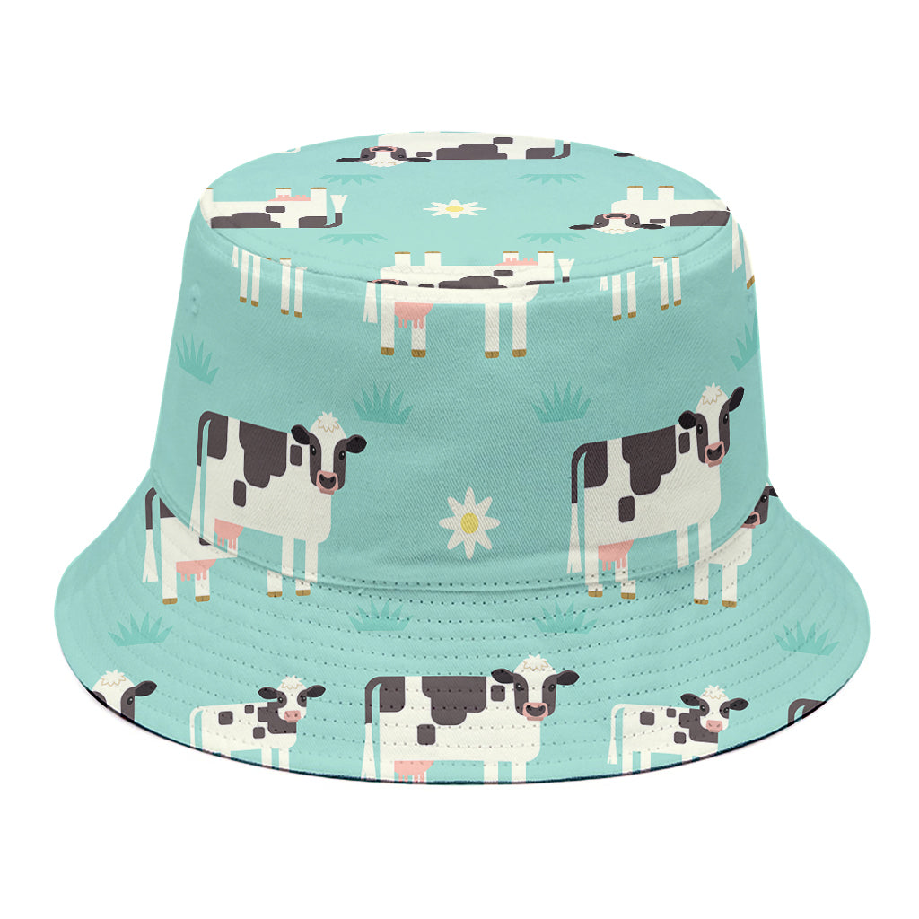 Cute Cow And Baby Cow Pattern Print Bucket Hat
