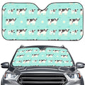 Cute Cow And Baby Cow Pattern Print Car Windshield Sun Shade