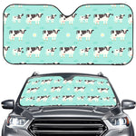 Cute Cow And Baby Cow Pattern Print Car Windshield Sun Shade