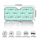 Cute Cow And Baby Cow Pattern Print Car Windshield Sun Shade