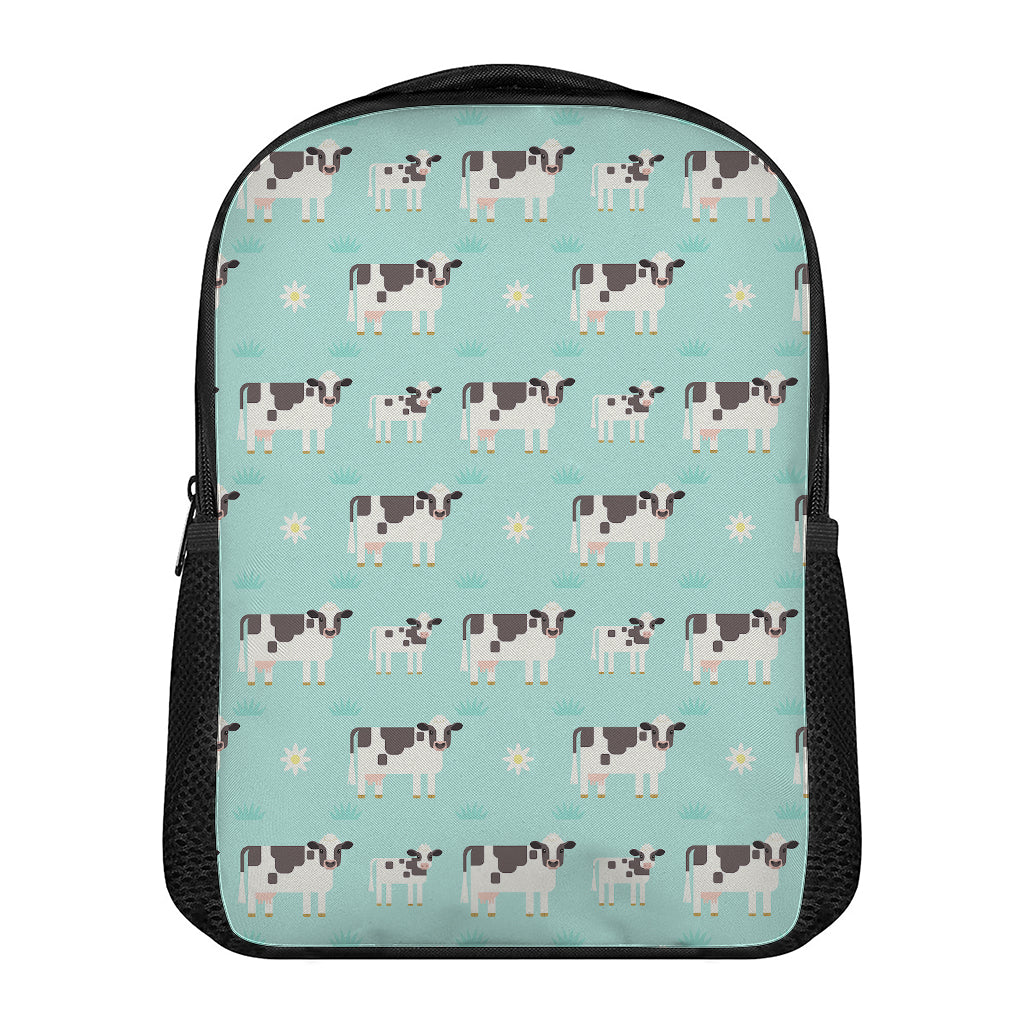 Cute Cow And Baby Cow Pattern Print Casual Backpack