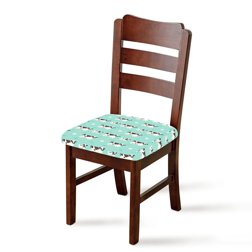 Cute Cow And Baby Cow Pattern Print Chair Cushion Cover
