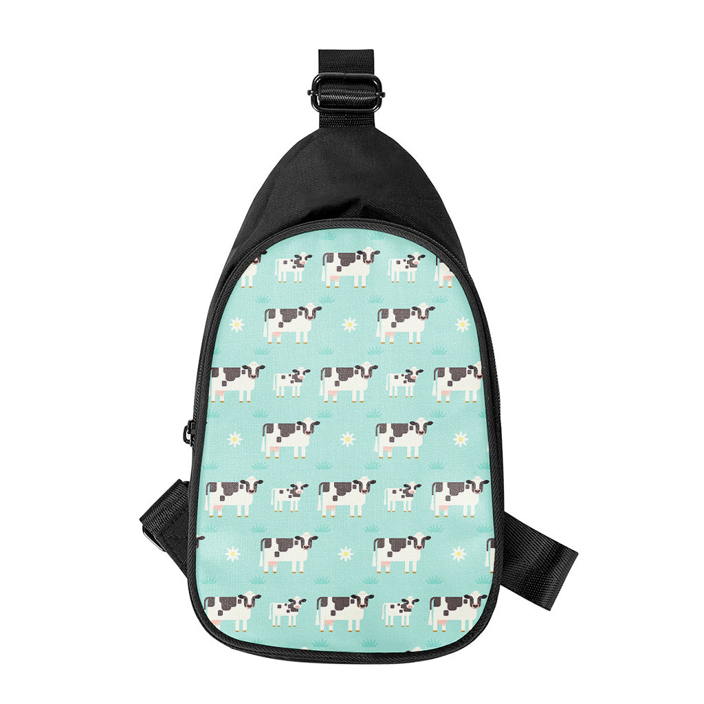 Cute Cow And Baby Cow Pattern Print Chest Bag