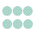 Cute Cow And Baby Cow Pattern Print Coaster Set