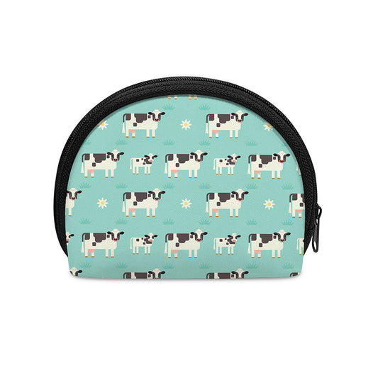 Cute Cow And Baby Cow Pattern Print Coin Purse