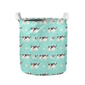 Cute Cow And Baby Cow Pattern Print Collapsible Laundry Basket