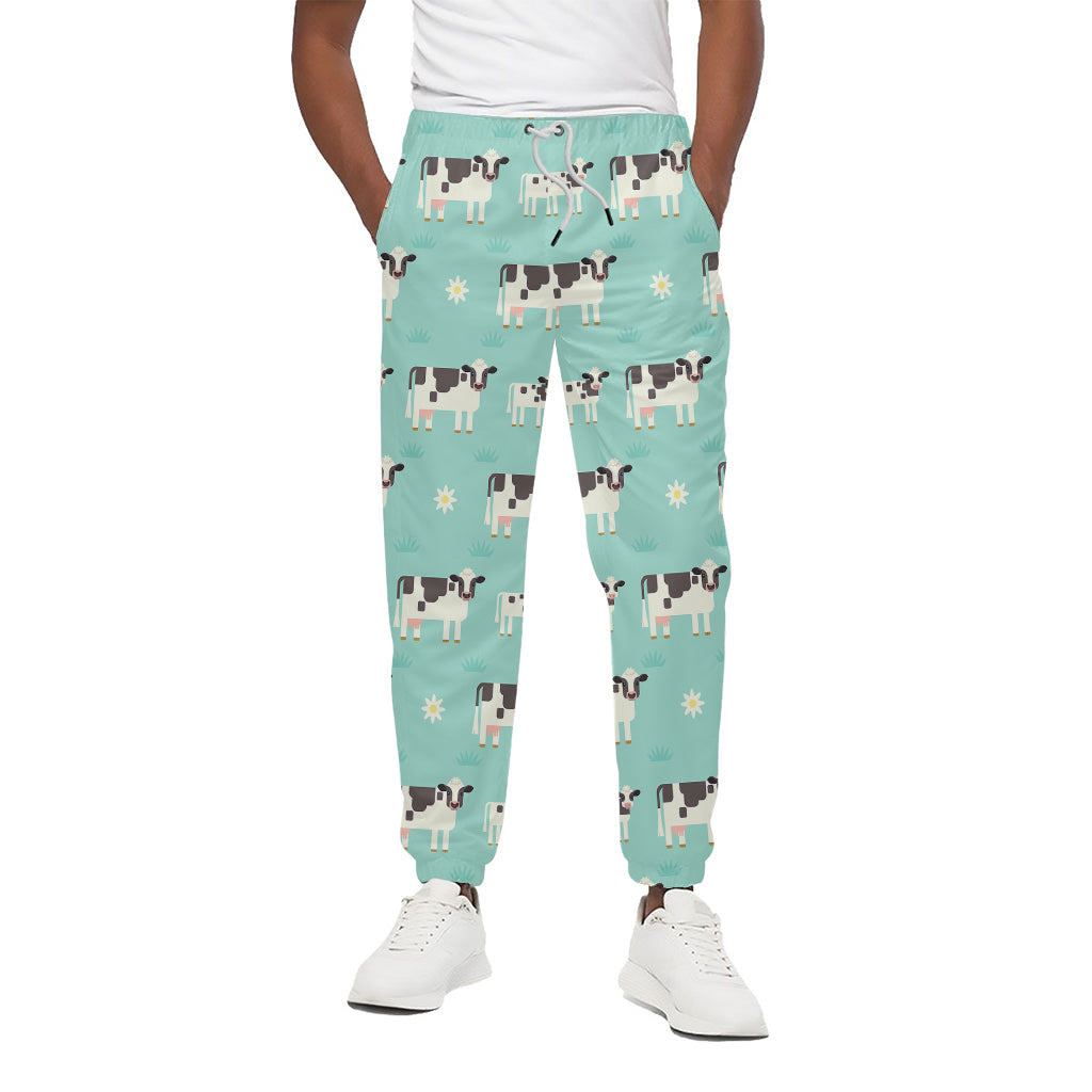 Cute Cow And Baby Cow Pattern Print Cotton Pants