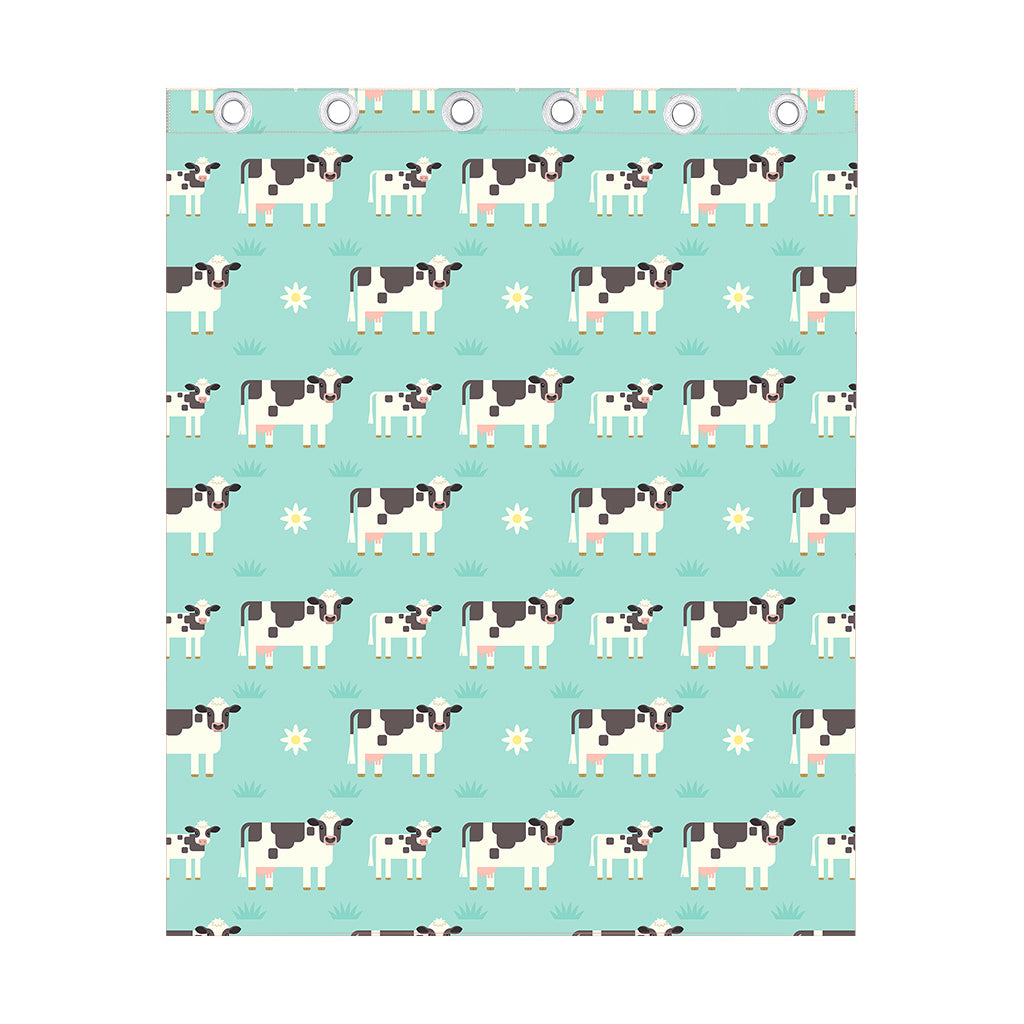 Cute Cow And Baby Cow Pattern Print Curtain